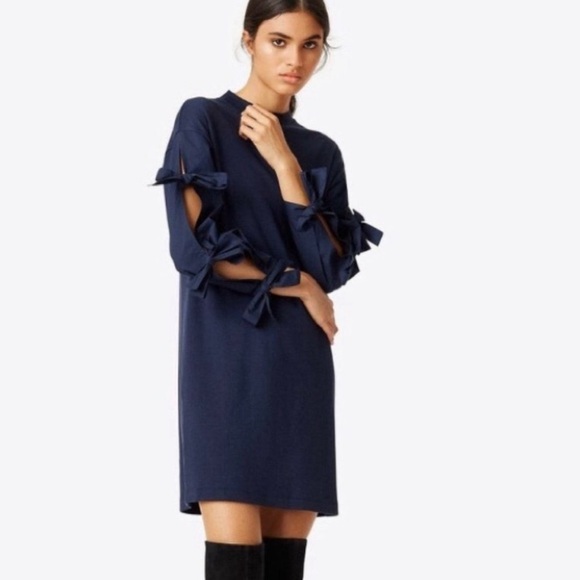 Tory Burch Navy Emilia Mini Dress Size Small - Picture 1 of 12